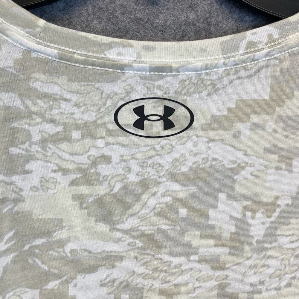 NWT UNDER ARMOUR T-Shirt Men's Large White Gray ABC Camo Short Sleeve Crew Neck - Picture 12 of 15